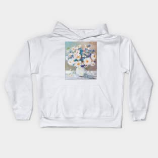 Daisies and Buttercups in a White Vase Kids Hoodie